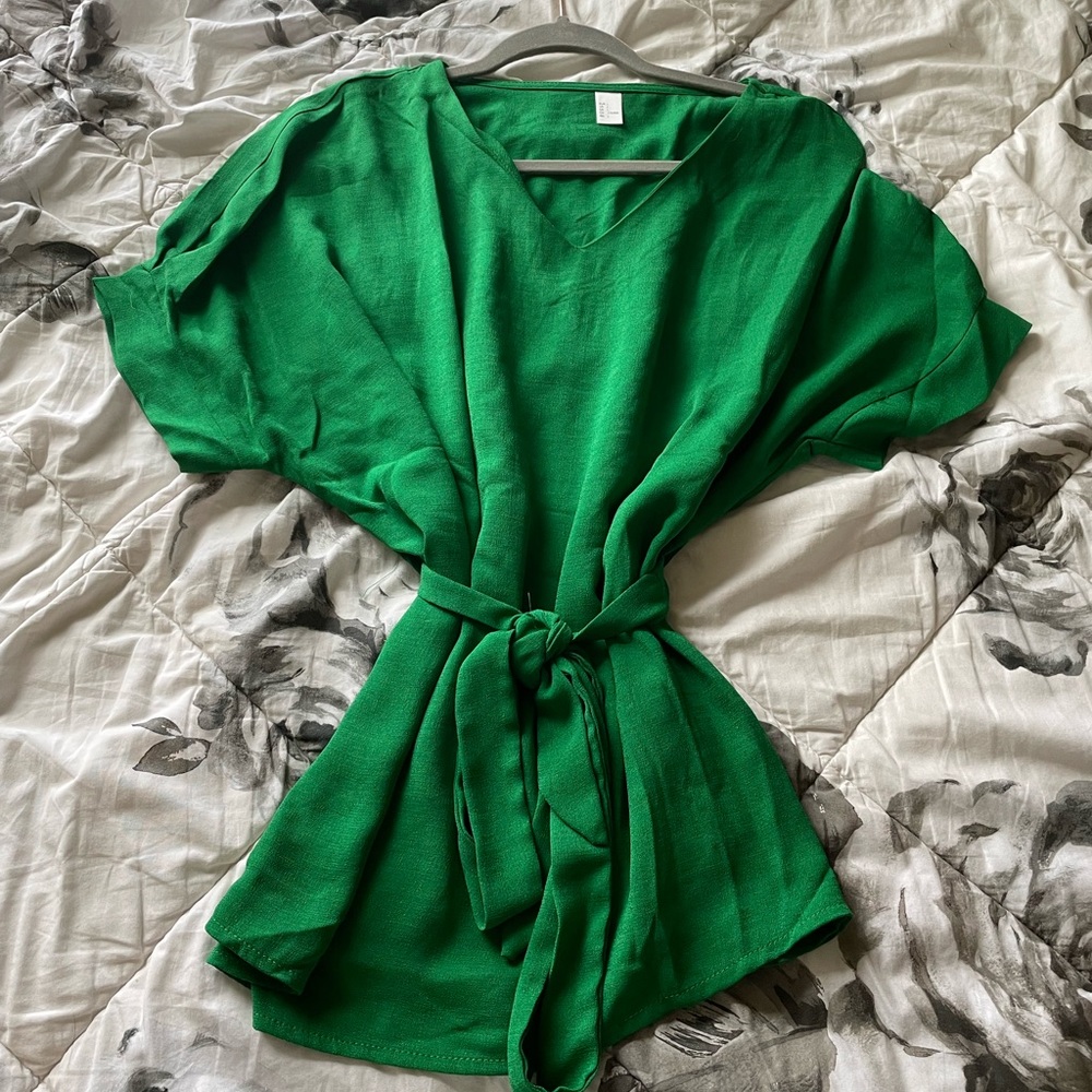 Green blouse